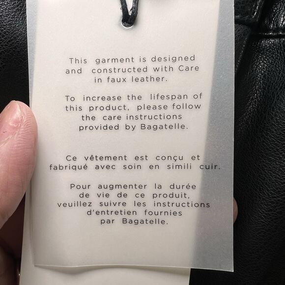 7 FOR ALL MANKIND PANTS Women Size L Black Faux Leather 5-Pocket Classic NEW NWT - Picture 11 of 16